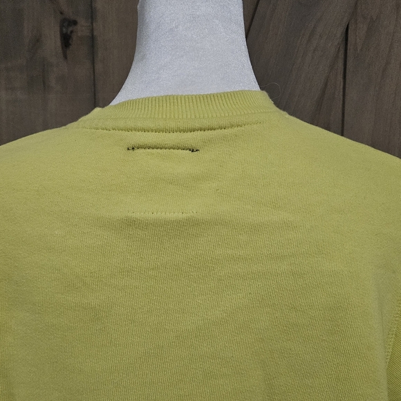 DICKIES Raw Hem Cropped Relaxed Fit Sweatshirt In Yellow Green Color.Size Medium - Picture 5 of 11